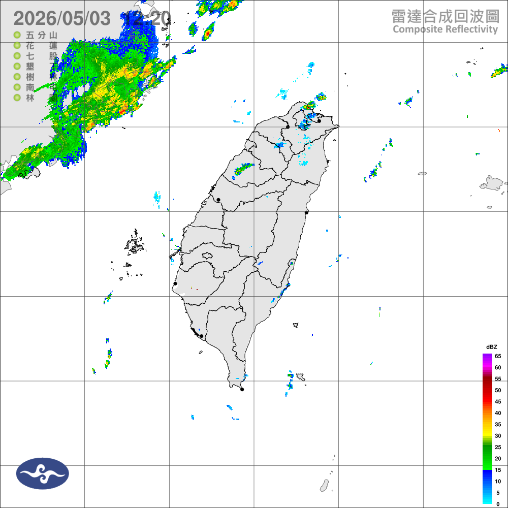 多雲到晴天氣偏熱，下午起鋒面通過轉陣雨或雷雨