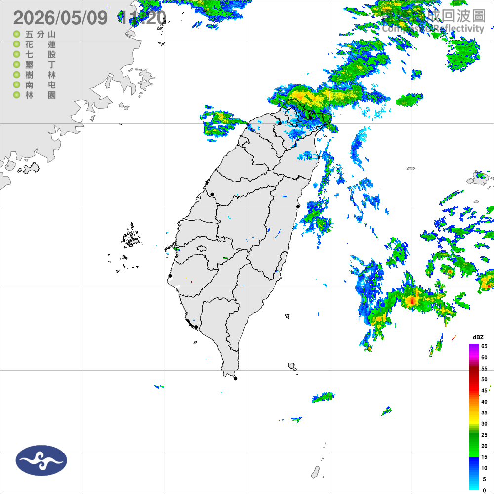 東北季風影響，迎風面較濕涼，北海岸及宜蘭注意局部長延時大雨