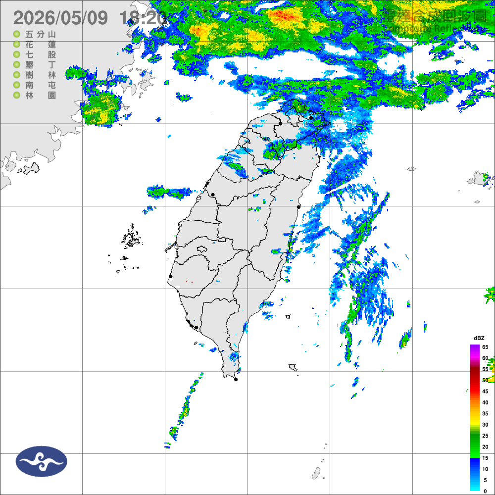 明日清晨前東北季風影響，迎風面較濕涼；白天起北東氣溫回升，迎風面仍有短暫或零星雨