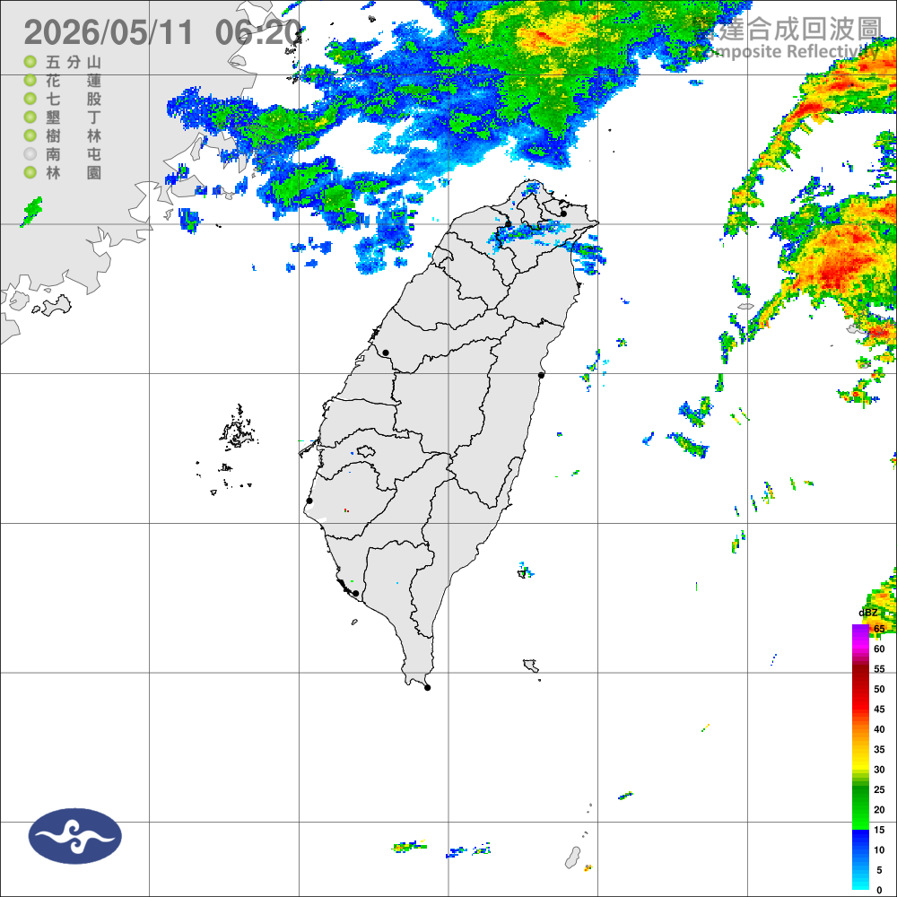 清晨至上午北部零星短暫陣雨，東半部不定時短暫或零星雨；白天天氣溫暖