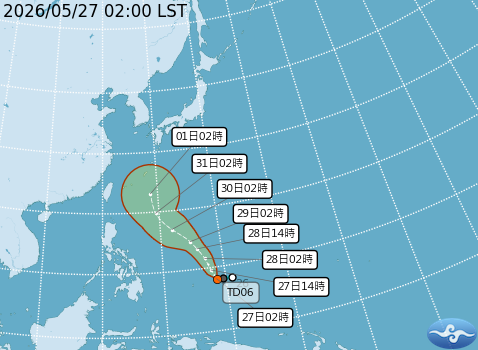 民國115年05月27日02時 颱風消息