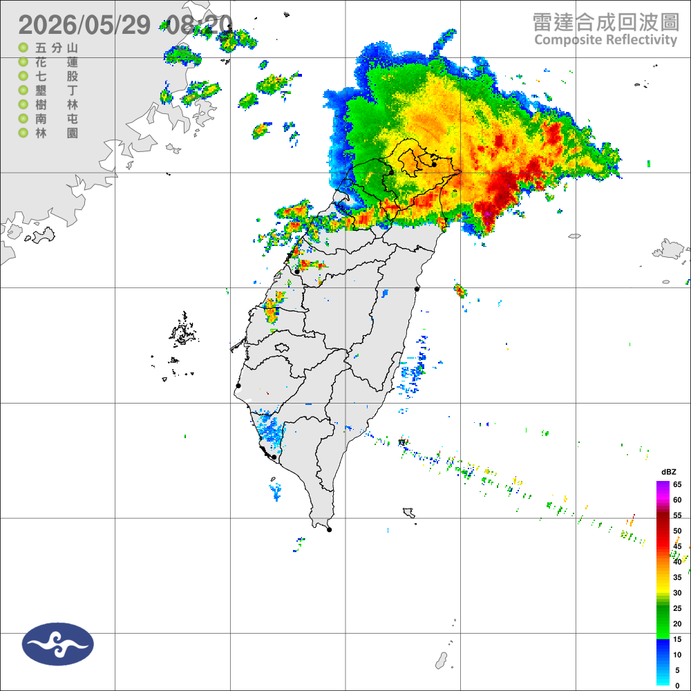 鋒面影響，留意短延時大雨；北宜花高溫稍降，南部內陸仍炎熱