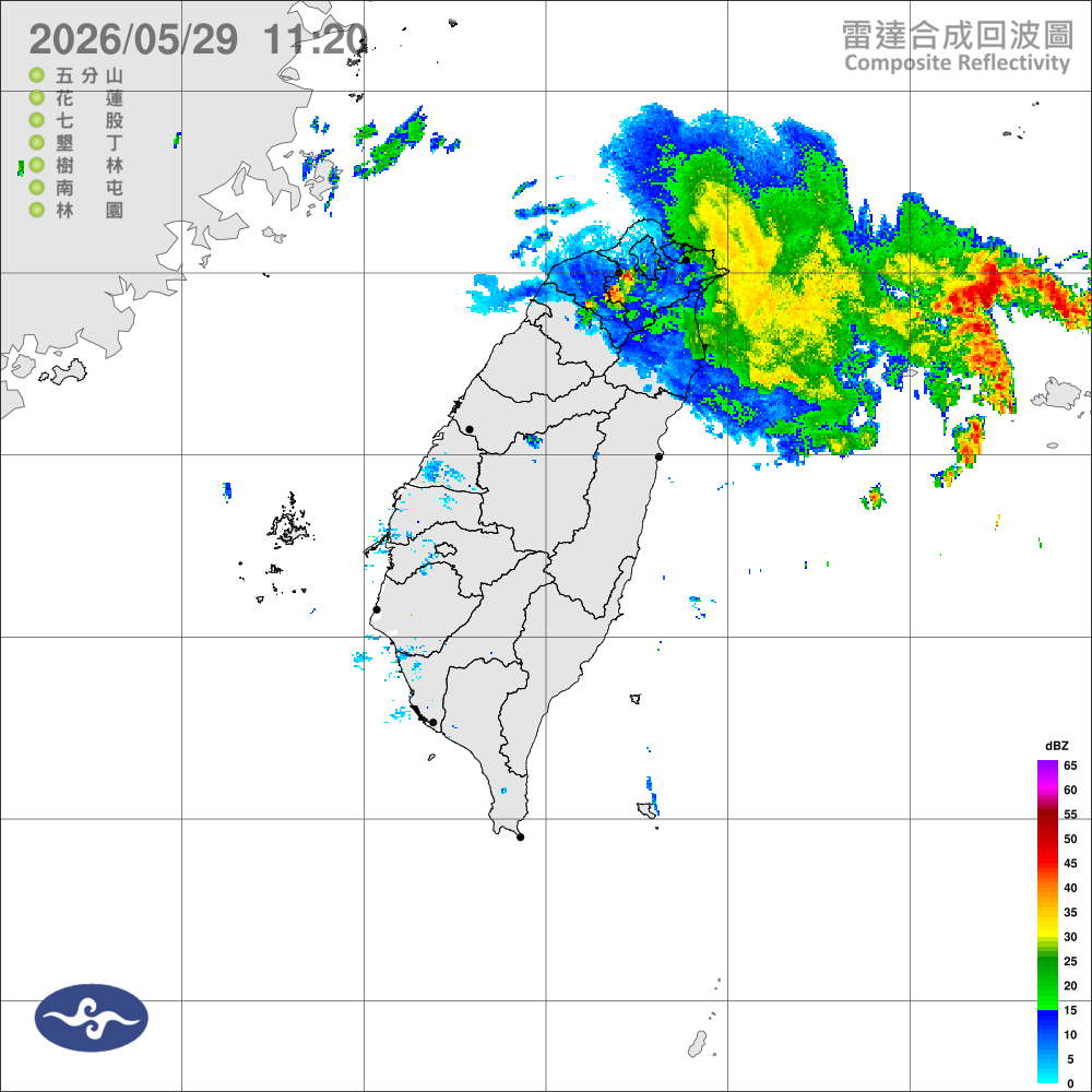 鋒面影響，留意短延時大雨；北宜花高溫稍降，南部內陸仍炎熱