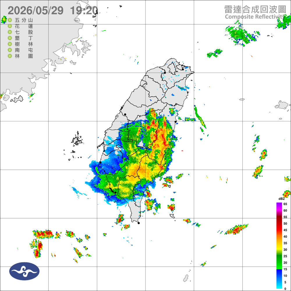 鋒面遠離，南花東偶雨；中南部午後大雨，南部內陸仍炎熱