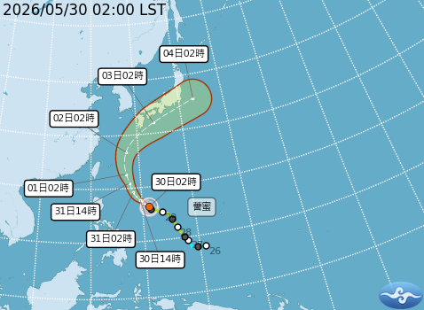 民國115年05月30日02時 颱風消息