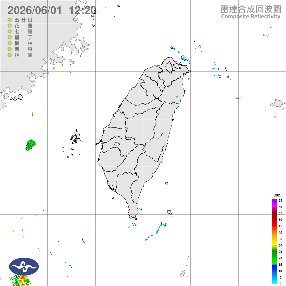 颱風外圍環流影響，北北基零星雨；其他地方多雲到晴，午後山區注意雷陣雨