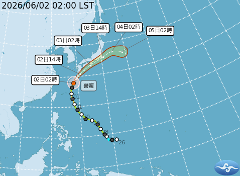 民國115年06月02日02時 颱風消息