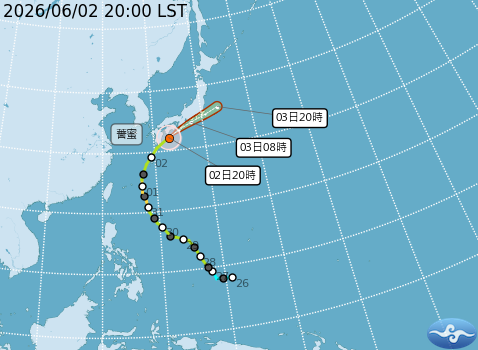 民國115年06月02日20時 颱風消息