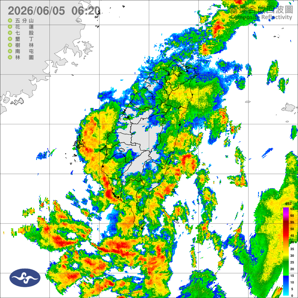 低氣壓影響，各地局部大雨，午後留意短延時豪雨