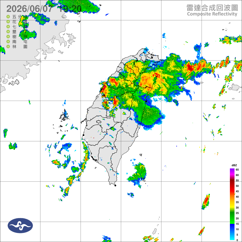 鋒面接近，各地防範劇烈降雨