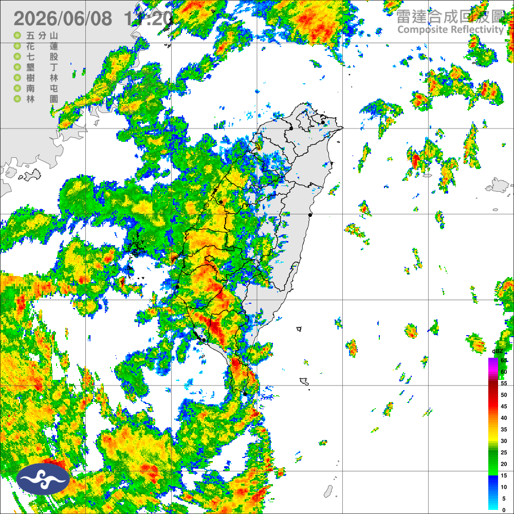 鋒面接近，各地防範劇烈降雨