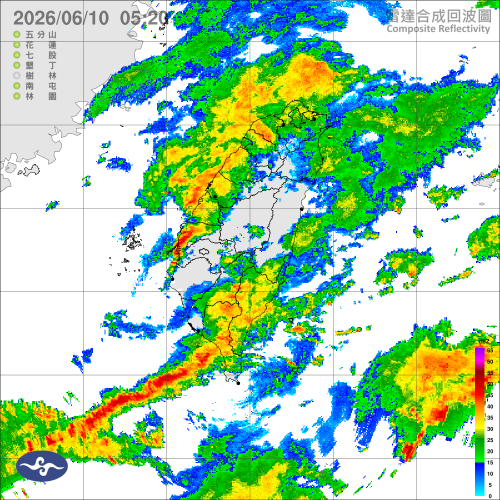 滯留鋒面逐漸往南移，上半天仍陣雨，下半天雨勢趨緩