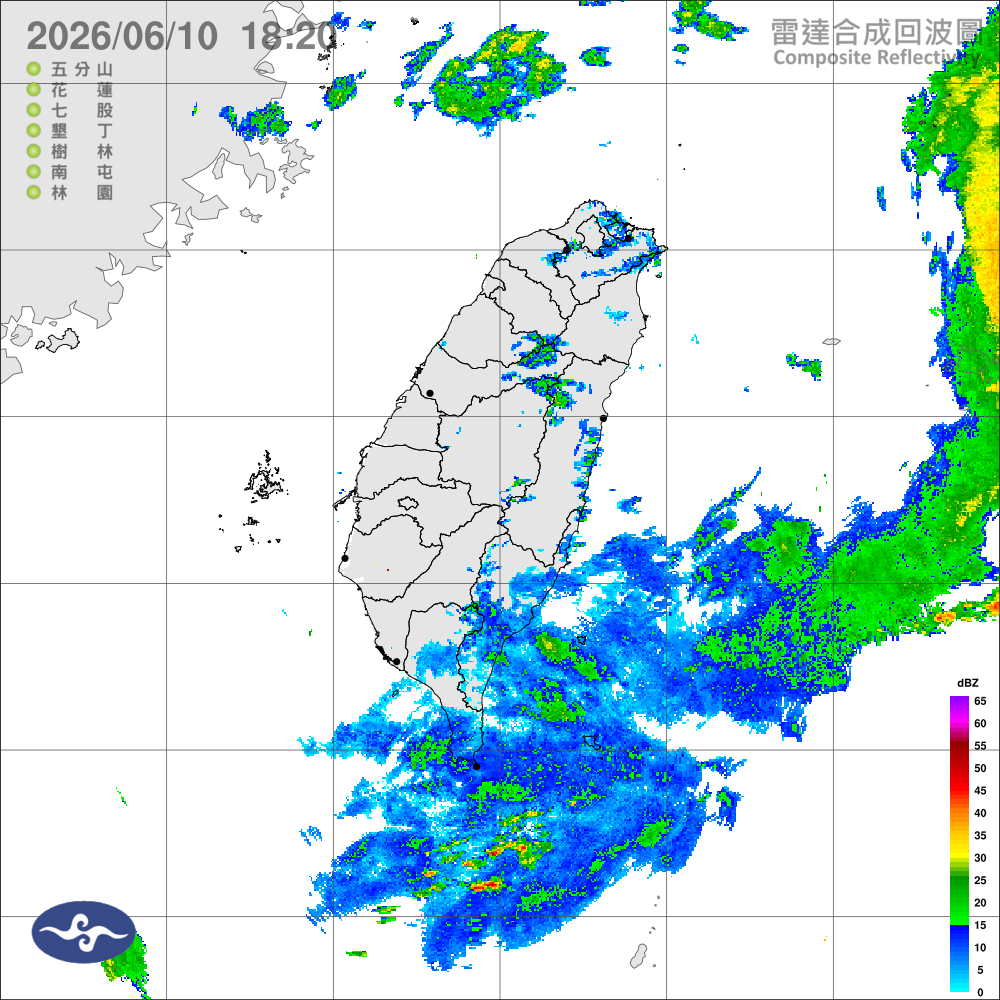 鋒面逐漸北移至臺灣附近，留意局部大雨