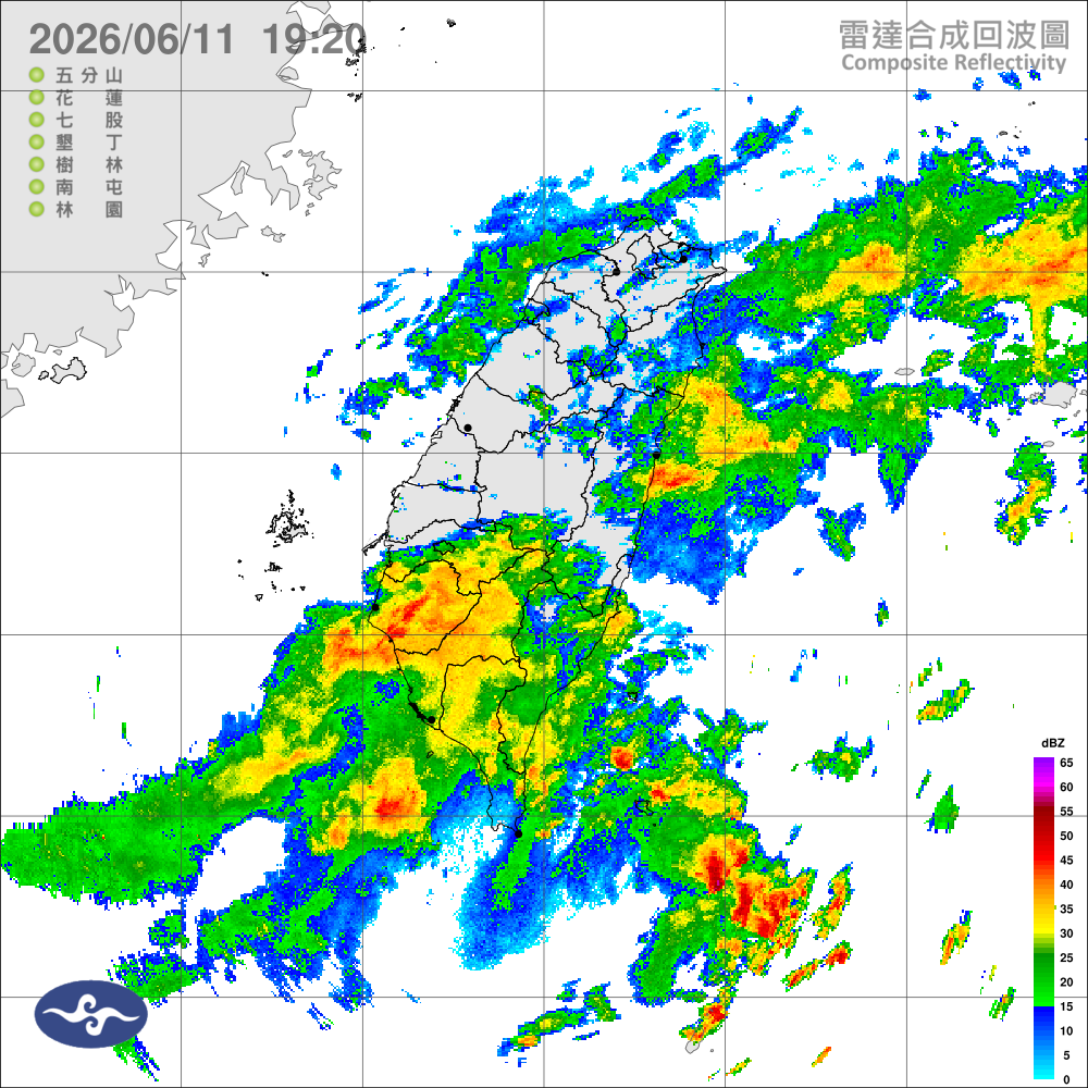 鋒面逐漸北移，西半部留意強降雨，晚起雨勢緩