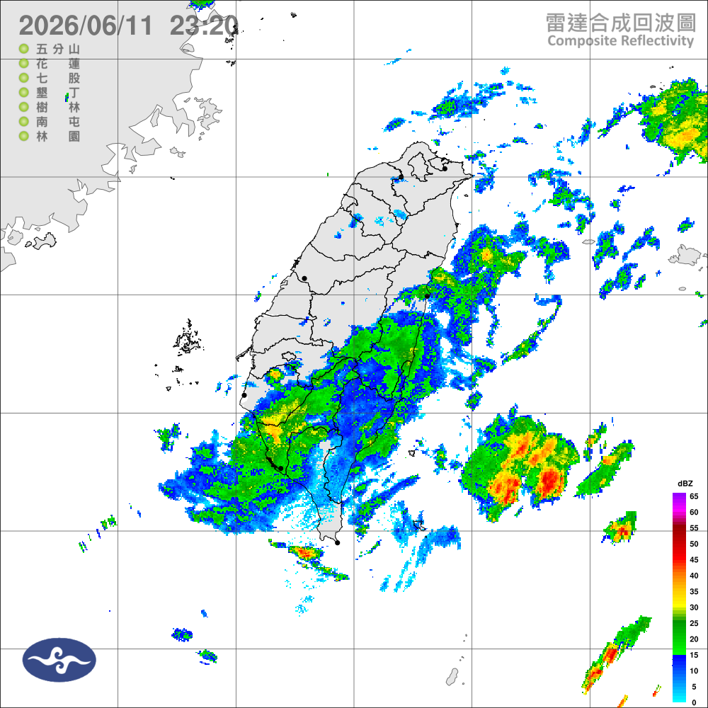 鋒面影響，西半部留意強降雨，晚起雨勢緩