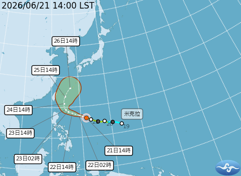民國115年06月21日14時 颱風消息
