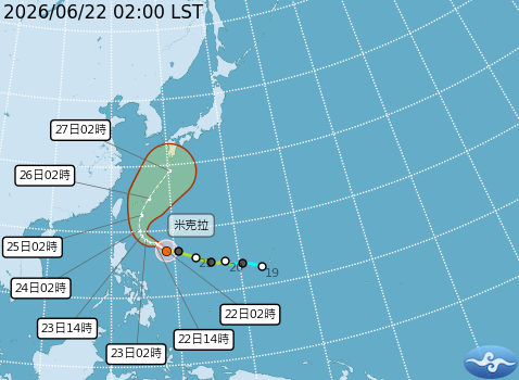 民國115年06月22日02時 颱風消息