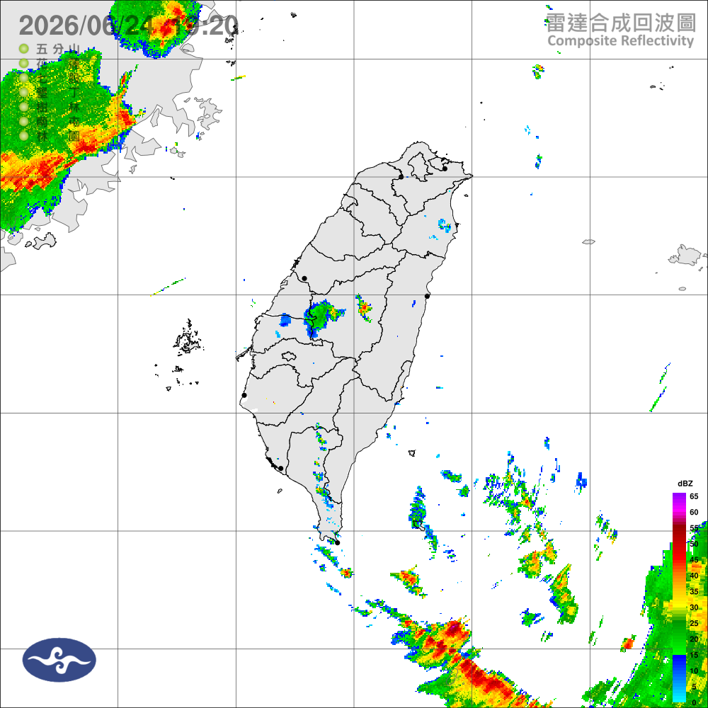 環境不穩定及水氣增多，各地降雨增