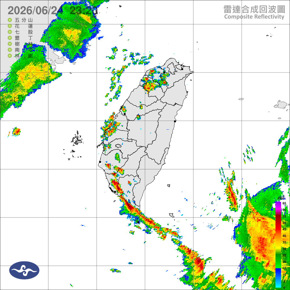 環境不穩定及水氣增多，南部地區應防大雨或豪雨，各地山區午後有局部大雨