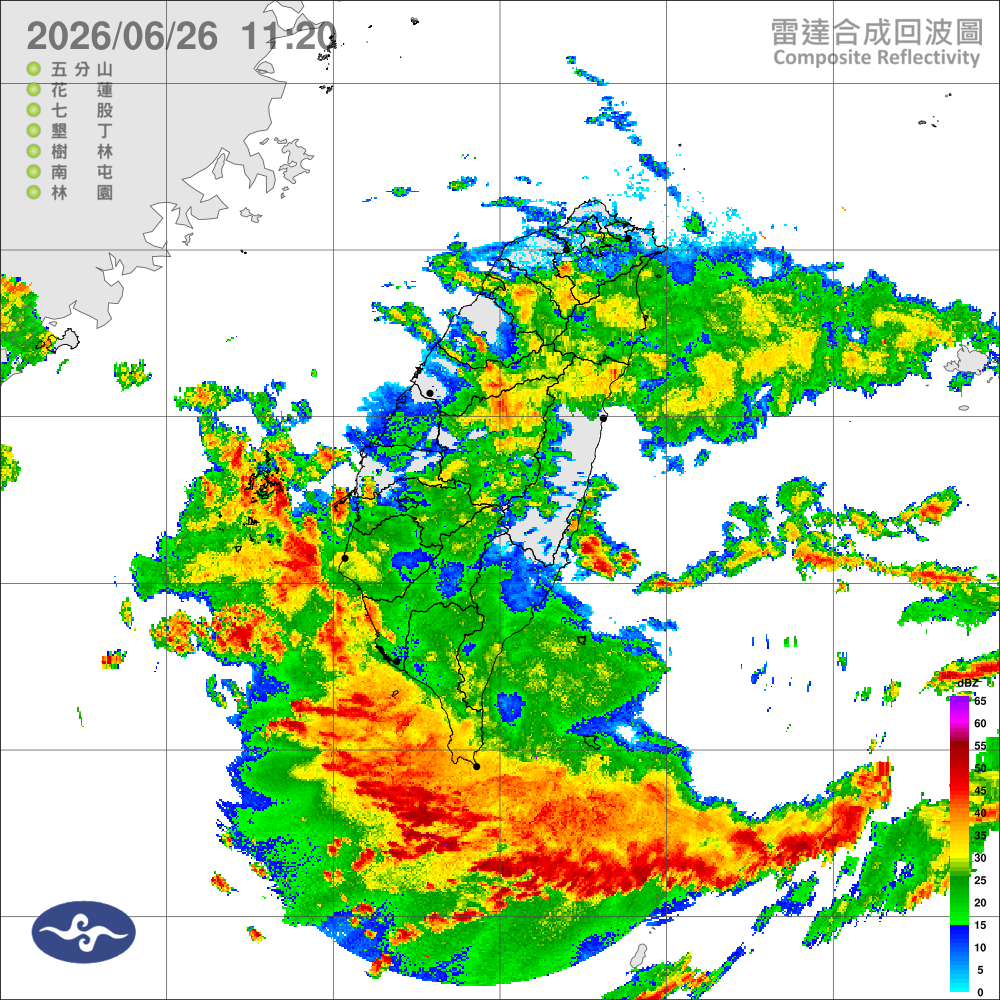 白天雨勢稍緩，西半部仍防豪雨，東半部下午後防大雨
