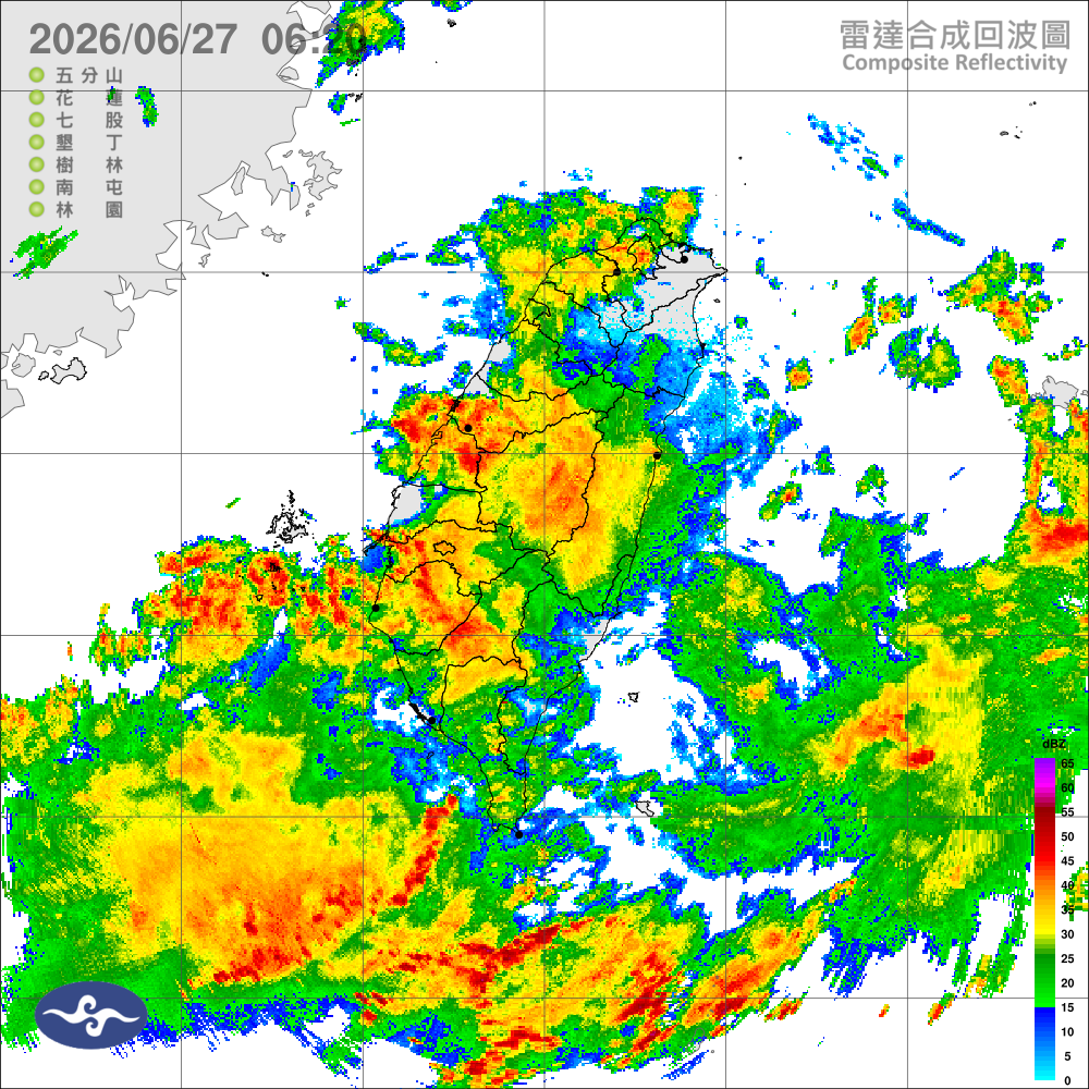 中南部上半天強降雨，北東午後雨勢增，西半部仍防大雨或豪雨