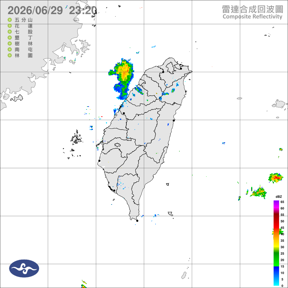 多雲到晴，高溫炎熱，午後中部以北山區較大雨勢