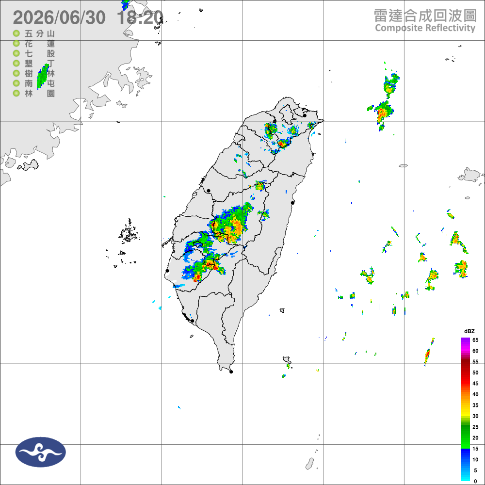 多雲到晴、高溫炎熱，午後中部以北山區較大雨勢