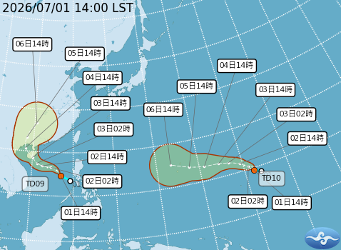 民國115年07月01日14時 颱風消息