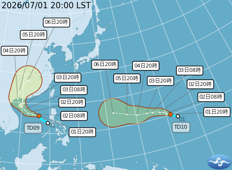 民國115年07月01日20時 颱風消息