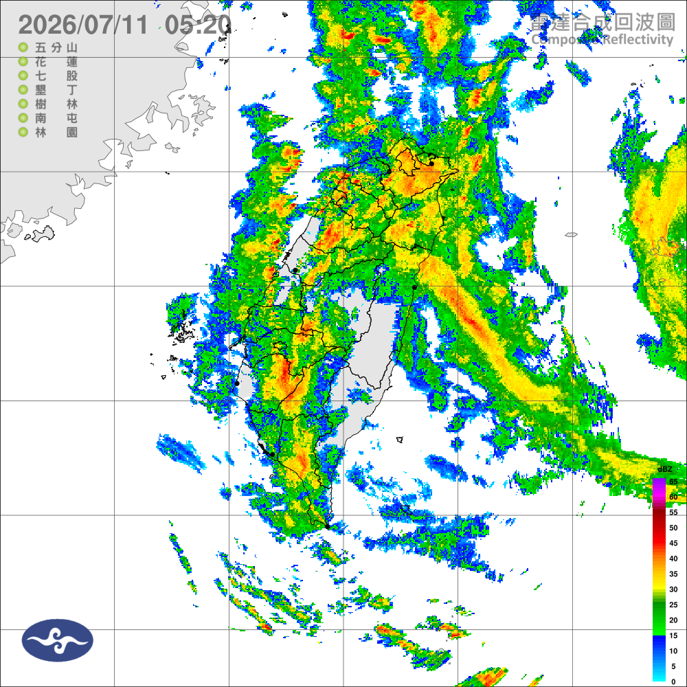 颱風影響，各地留意強風豪大雨，局部豪雨等級以上