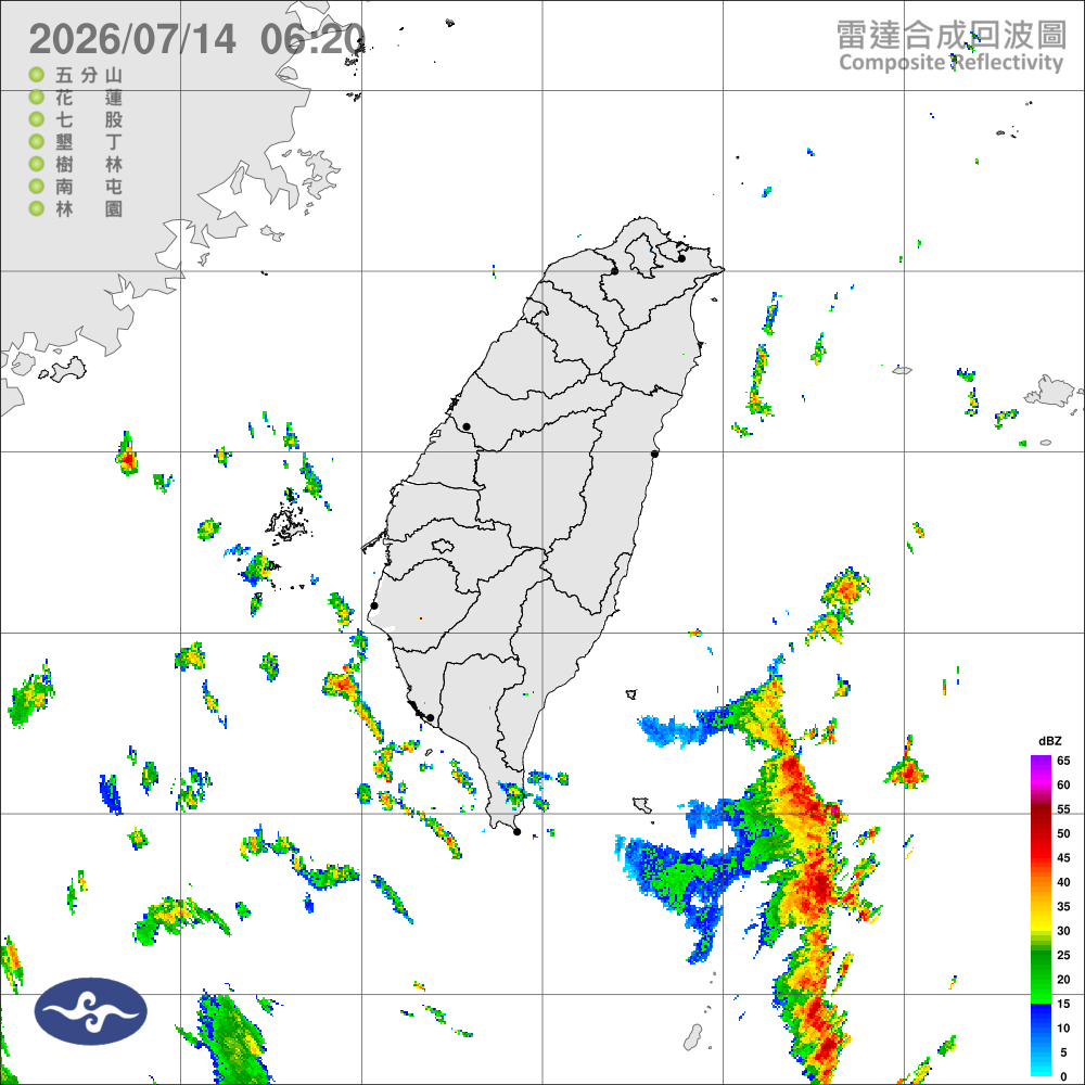南方水氣午後易有大雨，中部以北山區局部豪雨