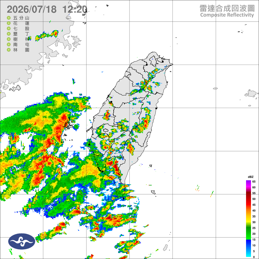 高溫炎熱，中部以北地區及山區午後注意短延時強降雨，南部留意不定時雷雨