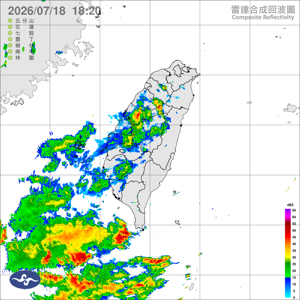 高溫炎熱，中部以北宜花地區及各山區提防午後短延時強降雨，南部留意不定時大雨