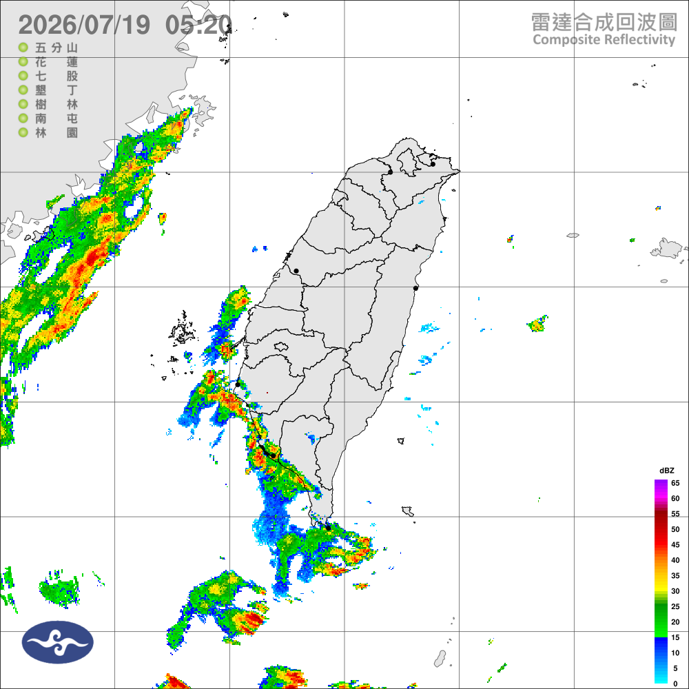 高溫炎熱，中部以北宜花地區及各山區提防午後短延時強降雨，南部留意不定時大雨