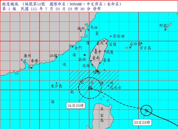 海上颱風警報