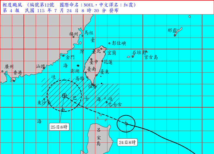 海上颱風警報