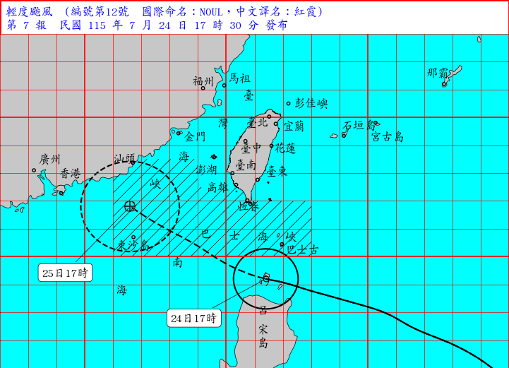 海上颱風警報