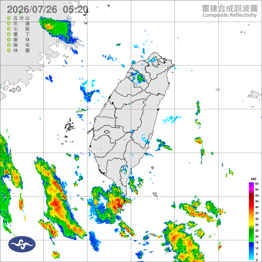 南方雲系北移水氣偏多，花東、南部及午後各地注意大雨