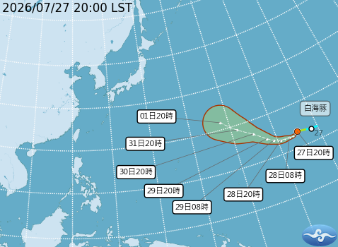 民國115年07月27日20時 颱風消息