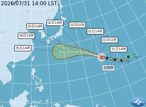 民國115年07月31日14時 颱風消息