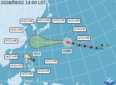 民國115年08月02日14時 颱風消息