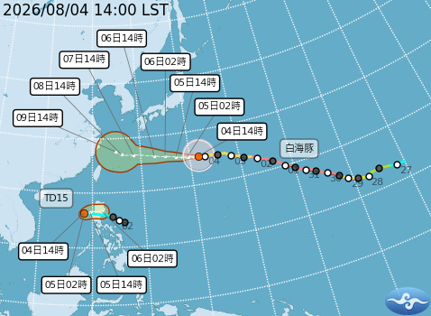 民國115年08月04日14時 颱風消息
