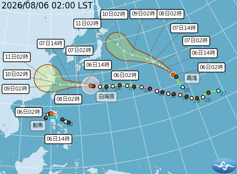 民國115年08月06日02時 颱風消息