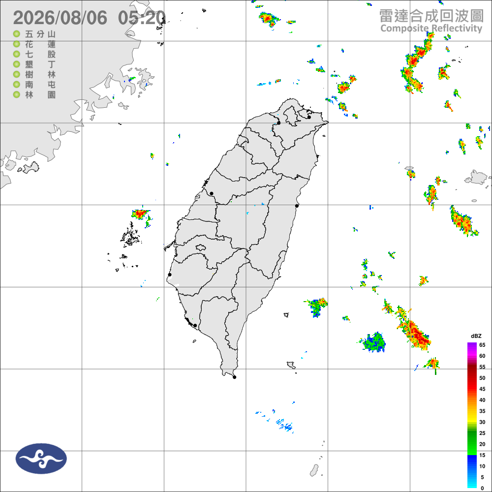 晴朗高溫，防曬補水；迎風面零星雨，午後局部雷雨，晚起降雨增