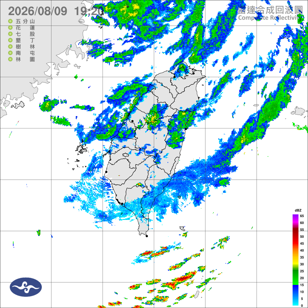 西南風影響，中南部天氣不穩定，南部地區及午後大臺北、北部山區留意大雨