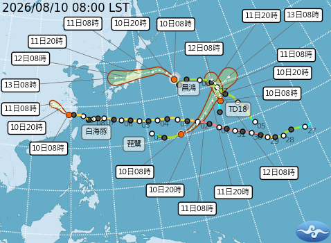 民國115年08月10日08時 颱風消息