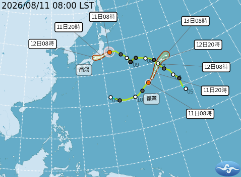 民國115年08月11日08時 颱風消息