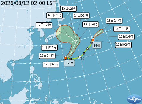 民國115年08月12日02時 颱風消息