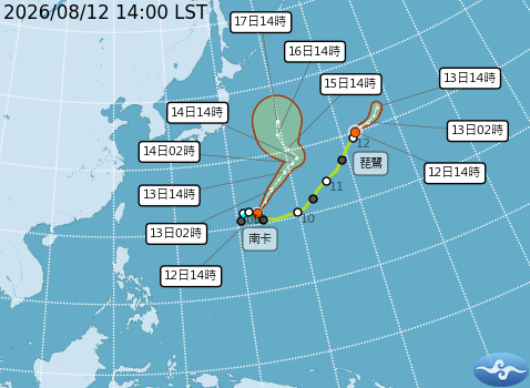 民國115年08月12日14時 颱風消息