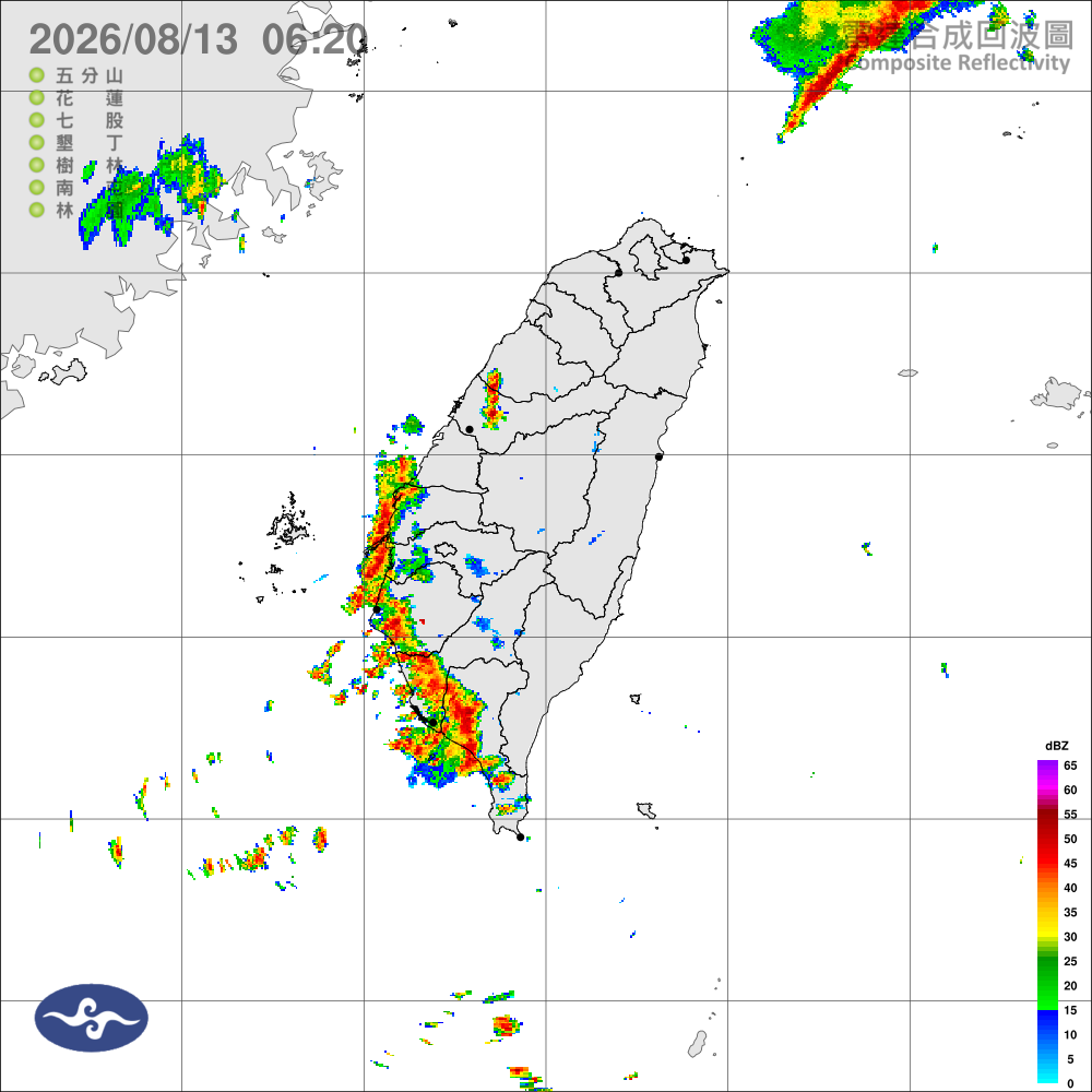 西南風影響留意大雨，中南偶雨北東午後雨